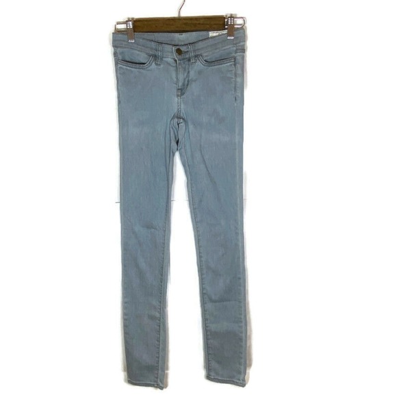 All Saints Ashby Jeans Sz 25 Low Rise Skinny Fit Light Wash Gray Blue Minimalist - Picture 1 of 8